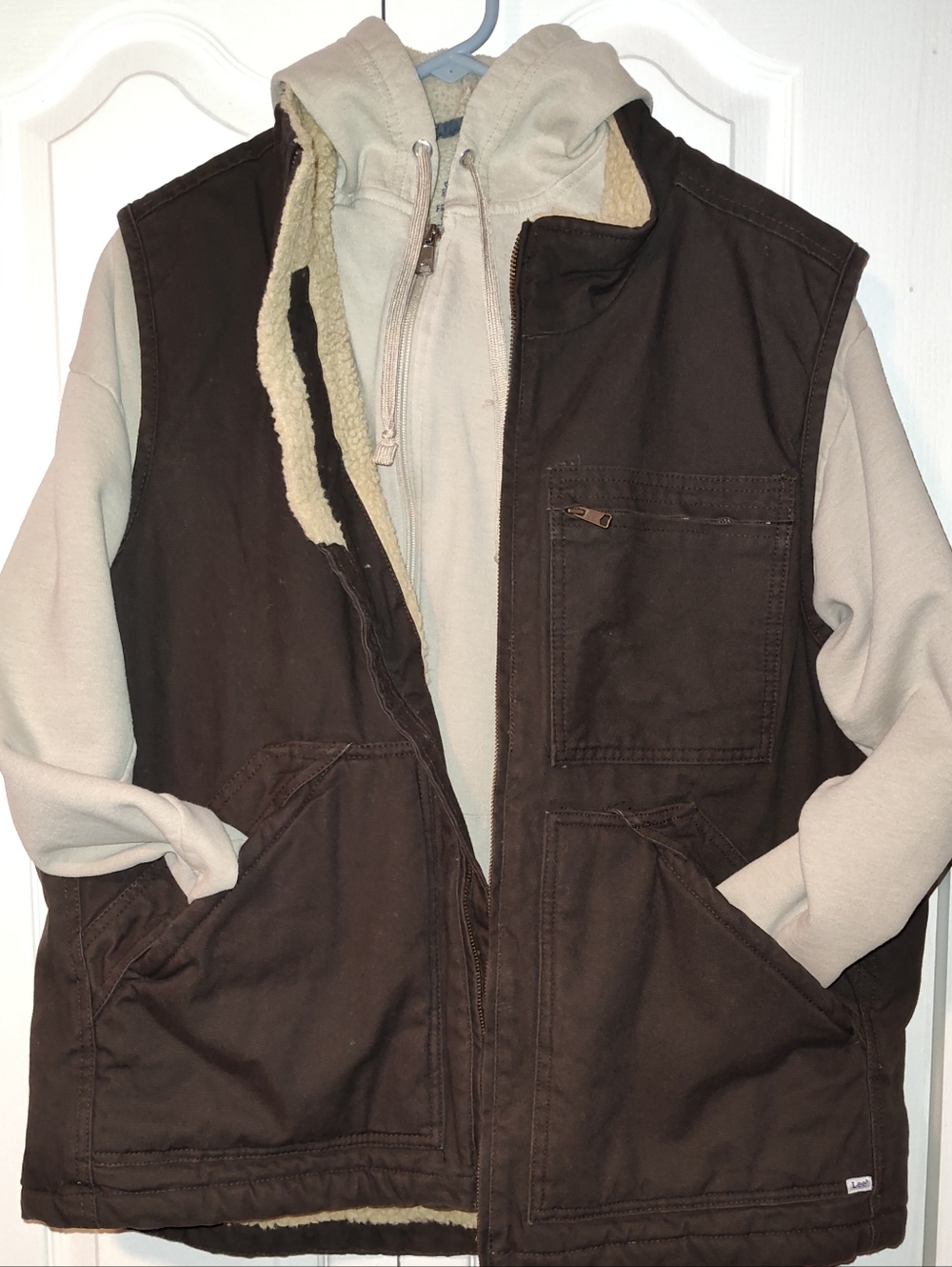 Lee Brown Sherpa-Lined Utility Vest- Large